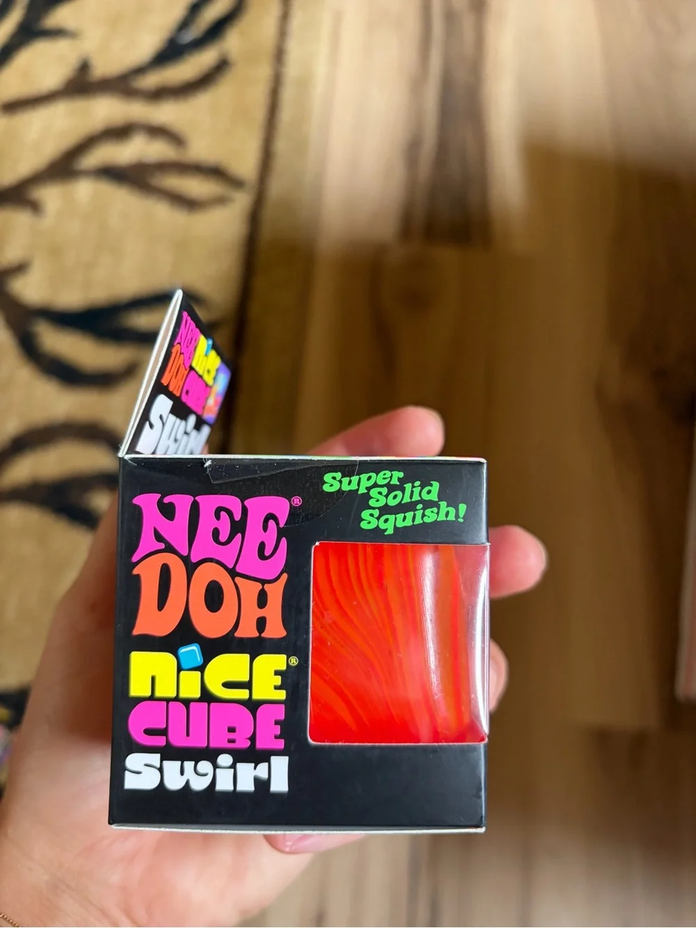 Nice Cube Swirl Super Solid Squish! Kids Toy - Red